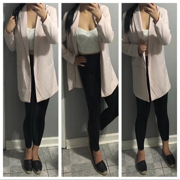 Cotton On Jackets & Blazers - Cotton On Blush Pink Long Blazer